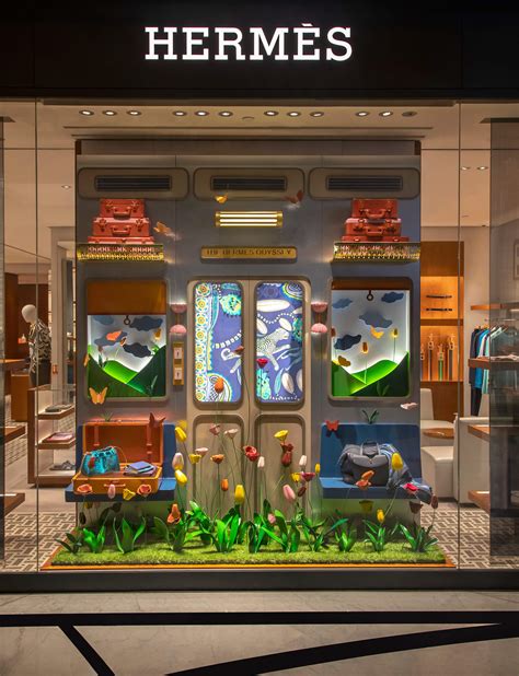 hermes window display worlds.